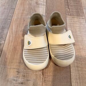 Adorable Beige and Cream Baby Walker Shoes